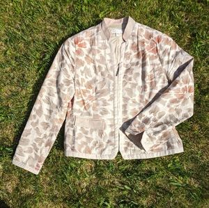 Embroidered Linen & Cotton Jacket